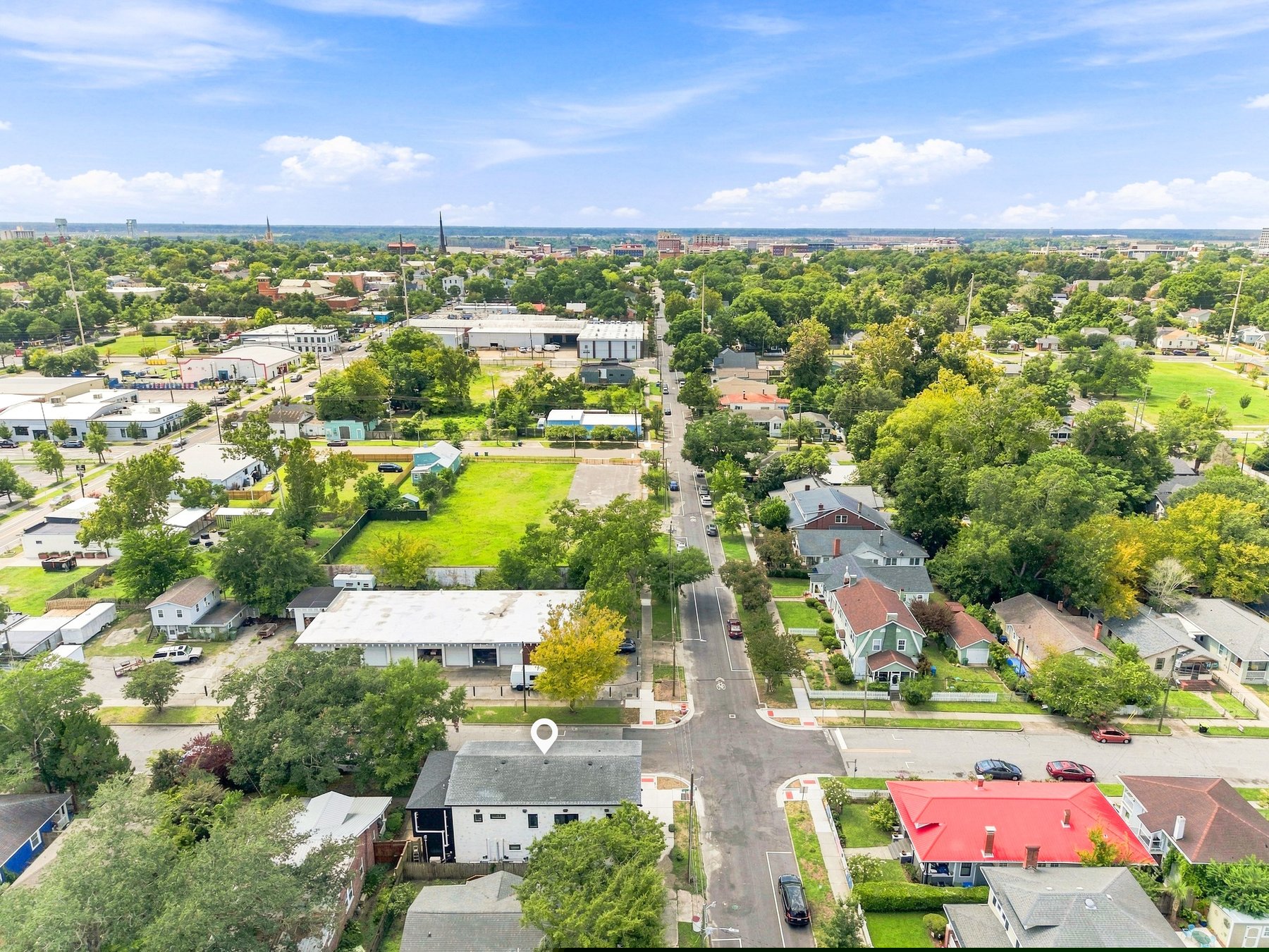 Aerial view from 1202 Chestnut Street toward downtown Wilmington